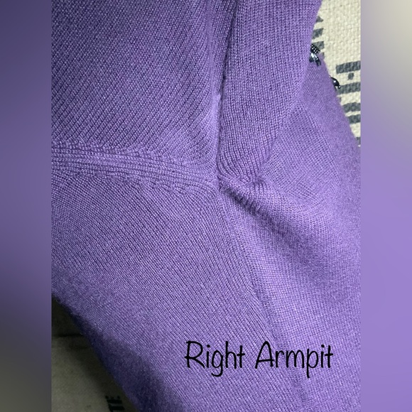 Vintage Carol Little Beaded Royal Purple Sweater Maxi Dress Duster Ladies size M - Picture 10 of 16